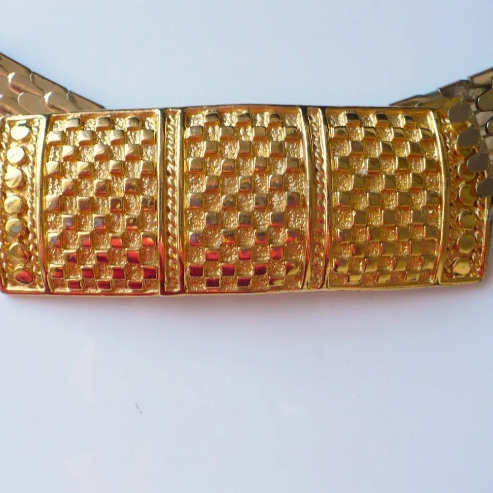 ❤️  Vintage Gold Stretch Elastic Fish Scale Belt - Picture 3 of 7